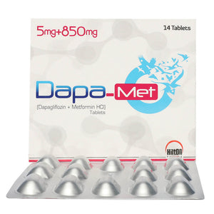 Dapa-Met 5mg+850mg Tab 14s