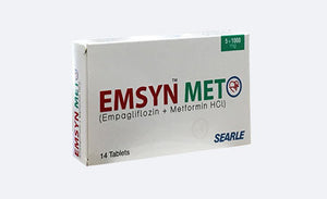 Emsyn Met 5+1000mg Tab 14's